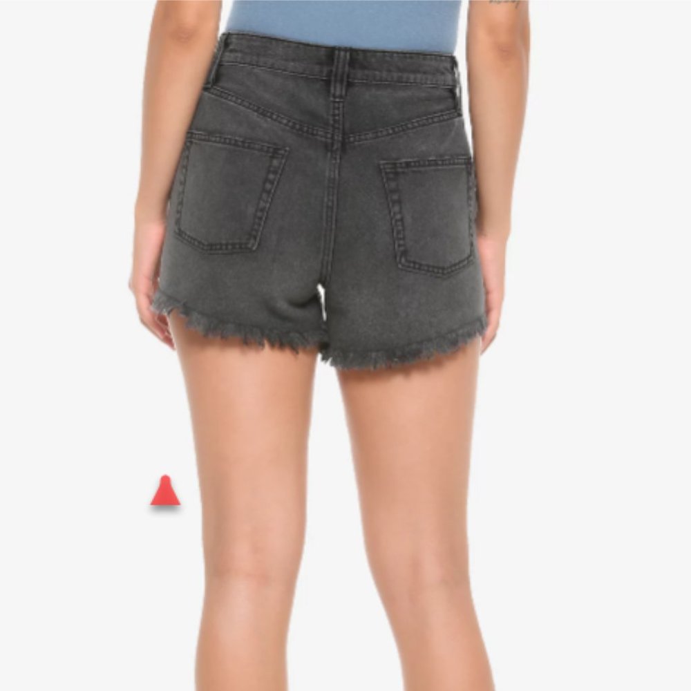 HT Denim Ultra Hi-Rise Washed Black Vintage Cut-Of